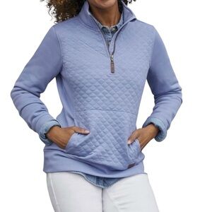 Eddie Bauer Quilted Half-Zip in Blue